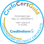 Polipaks_online emblēma GOLD EN_CrefoCert